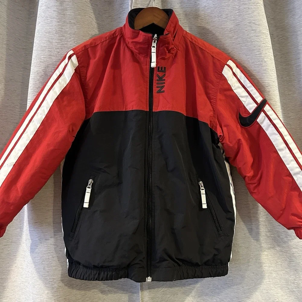 Vintage Nike Reversible Full Zip Jacket Coat Youth Boys‎ Medium 10-12